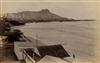 (HAWAII) Group of 8 picturesque photographs, including views of Diamond Head, Kealakekua Bay,